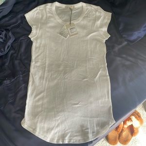 NWT Barefoot Dreams MC Loose Jersey Cap Sleeve Tee